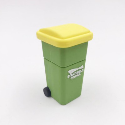 3D garbage can usb flash drive ash-bin shaped memoria usb pen driver with data preload