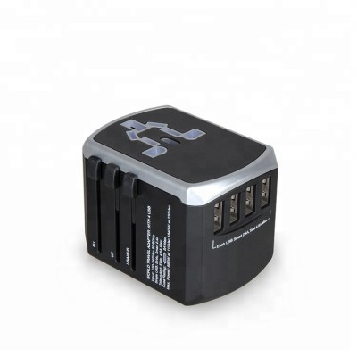 8a fuse travel adapter ac power 100-250v travel adaptor with 4 usb charger support for cell phone tablet laptop