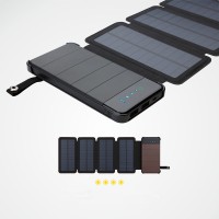 High Quality Solar Panel Power Bank 10000 mah Portable Mobile Battery Charger Custom Universal Outdoor Solar Power Bank