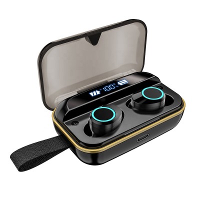 New V5.0 bluetooth earphone IPX8 waterproof wireless earphones high quality earphone with led display